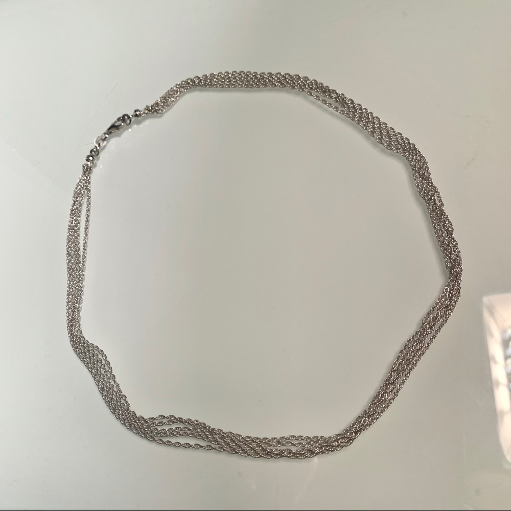 17” Stamped 925 Sterling Silver 5 Chain Necklace
